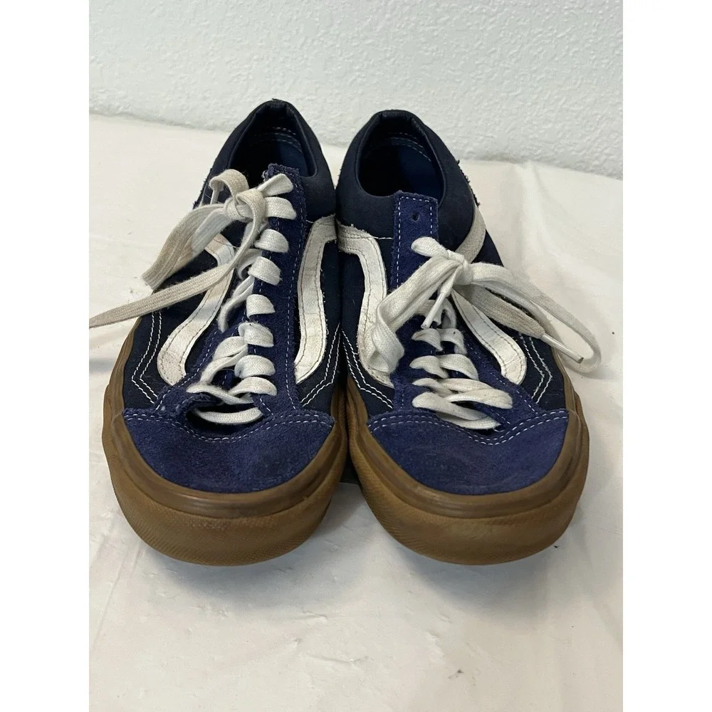 Vans 507698‎ Lace Up Navy Blue White Mens 8 Womens 9.5 Old Skool Skateboard